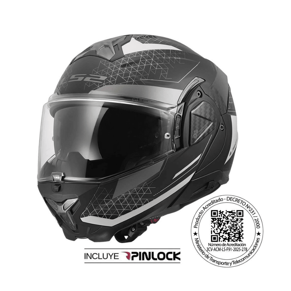 CASCO PARA MOTO LS2 FF910 ADVANT II ASTRAL GRIS MATE1
