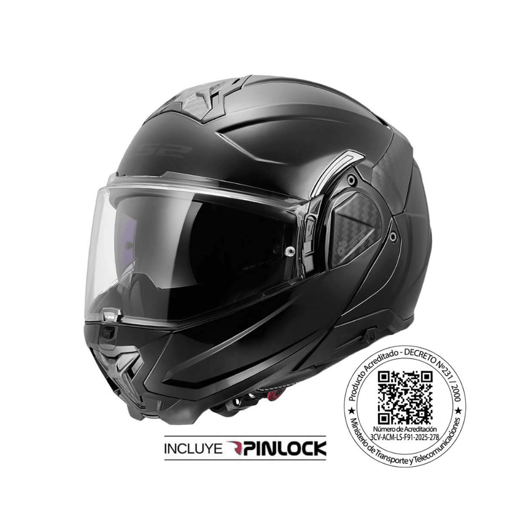 CASCO PARA MOTO LS2 FF910 ADVANT II NEGRO MATE1