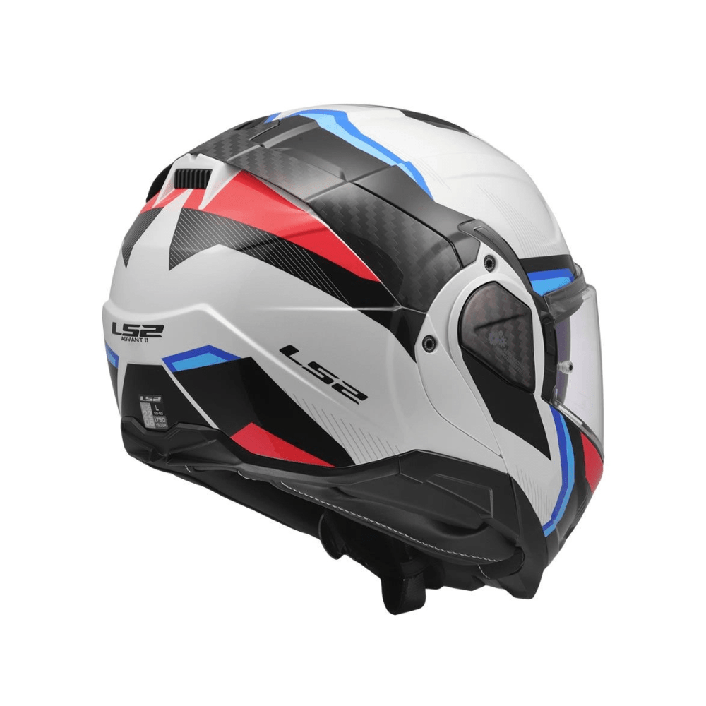CASCO PARA MOTO LS2 FF910 ADVANT II TRIPLE BLANCO AZUL ROJO5