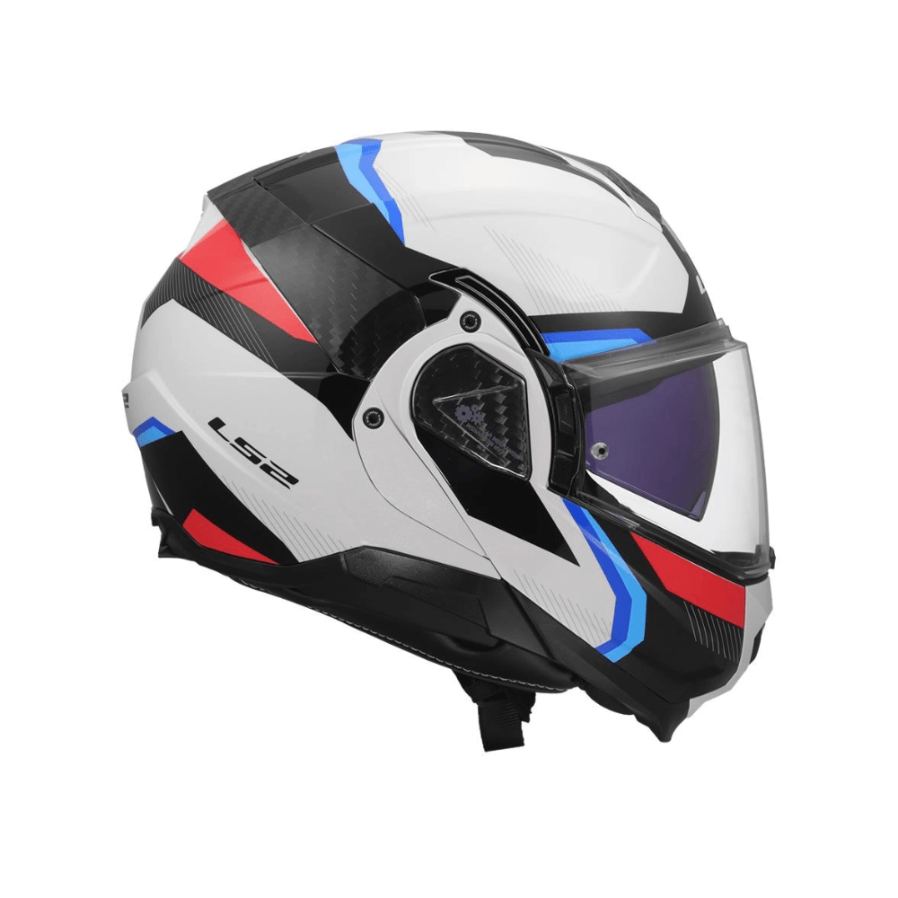 CASCO PARA MOTO LS2 FF910 ADVANT II TRIPLE BLANCO AZUL ROJO4