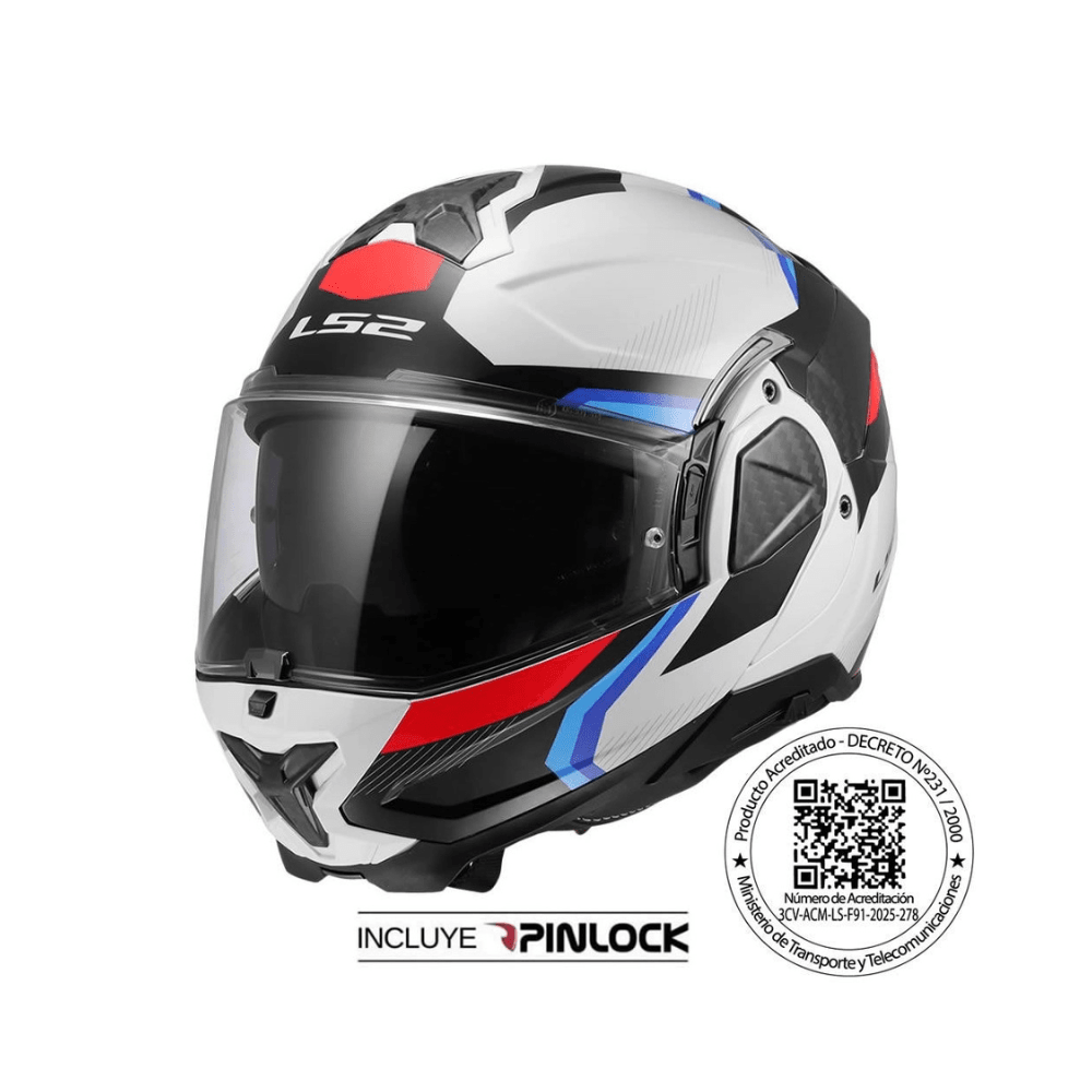 CASCO PARA MOTO LS2 FF910 ADVANT II TRIPLE BLANCO AZUL ROJO1