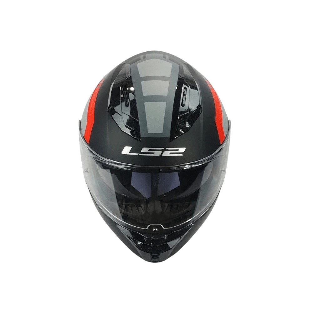 CASCO PARA MOTO LS2 FF806 FUSION BLURE GRIS ROJO MATE3