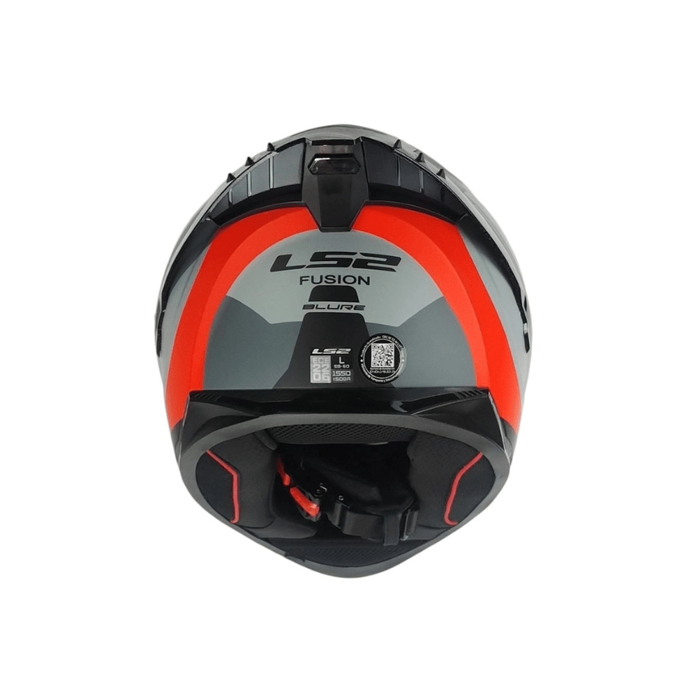 CASCO PARA MOTO LS2 FF806 FUSION BLURE GRIS ROJO MATE5