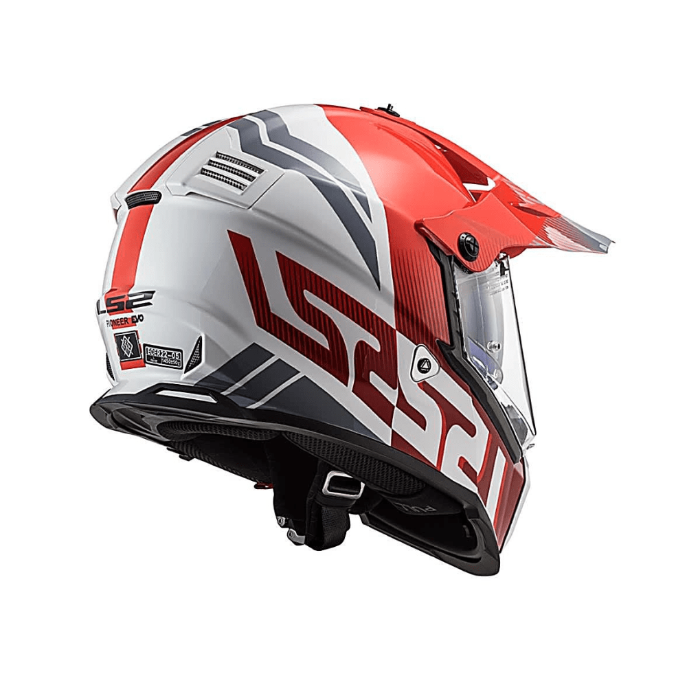CASCO PARA MOTO LS2 MX436 PIONEER EVO EVOLVE ROJO BLANCO3