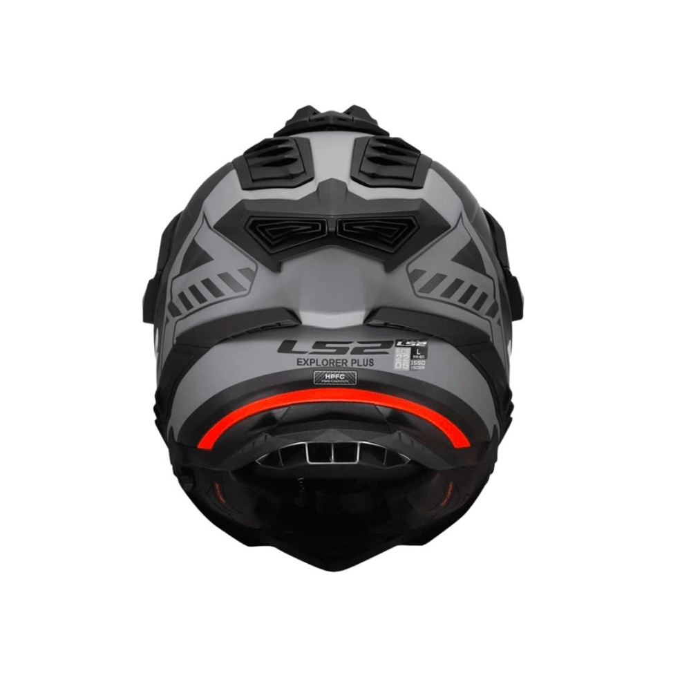 CASCO PARA MOTO LS2 MX701 EXPLORER HEXA NEGRO ROJO GRIS MATE5