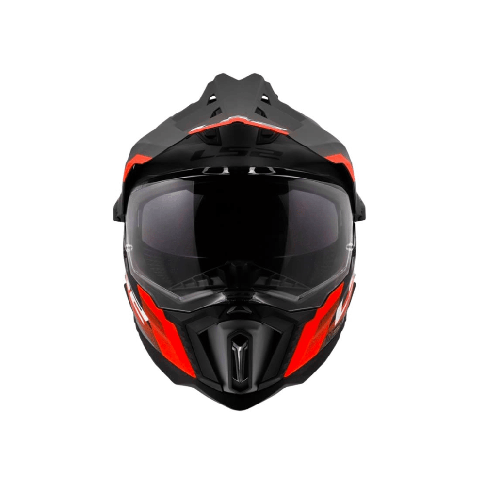 CASCO PARA MOTO LS2 MX701 EXPLORER HEXA NEGRO ROJO GRIS MATE3