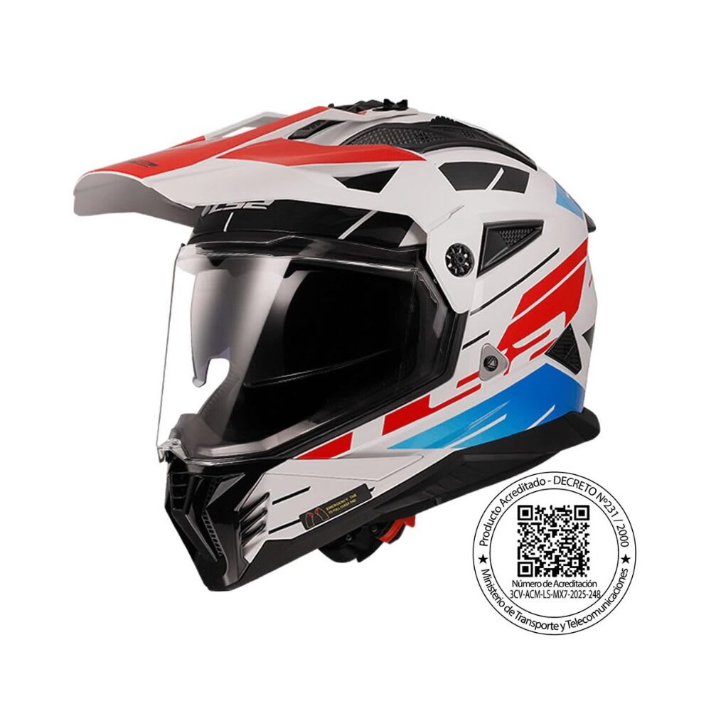 CASCO PARA MOTO LS2 MX702 PIONEER II NAMIB BLANCO AZUL ROJO1