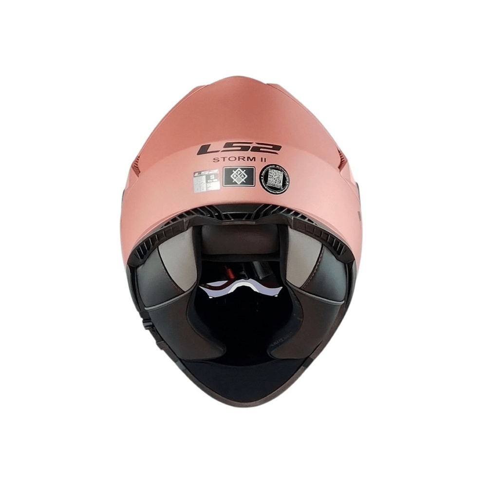 CASCO PARA MOTO INTEGRAL LS2 FF800 STORM II ROSA GOLD MATE4