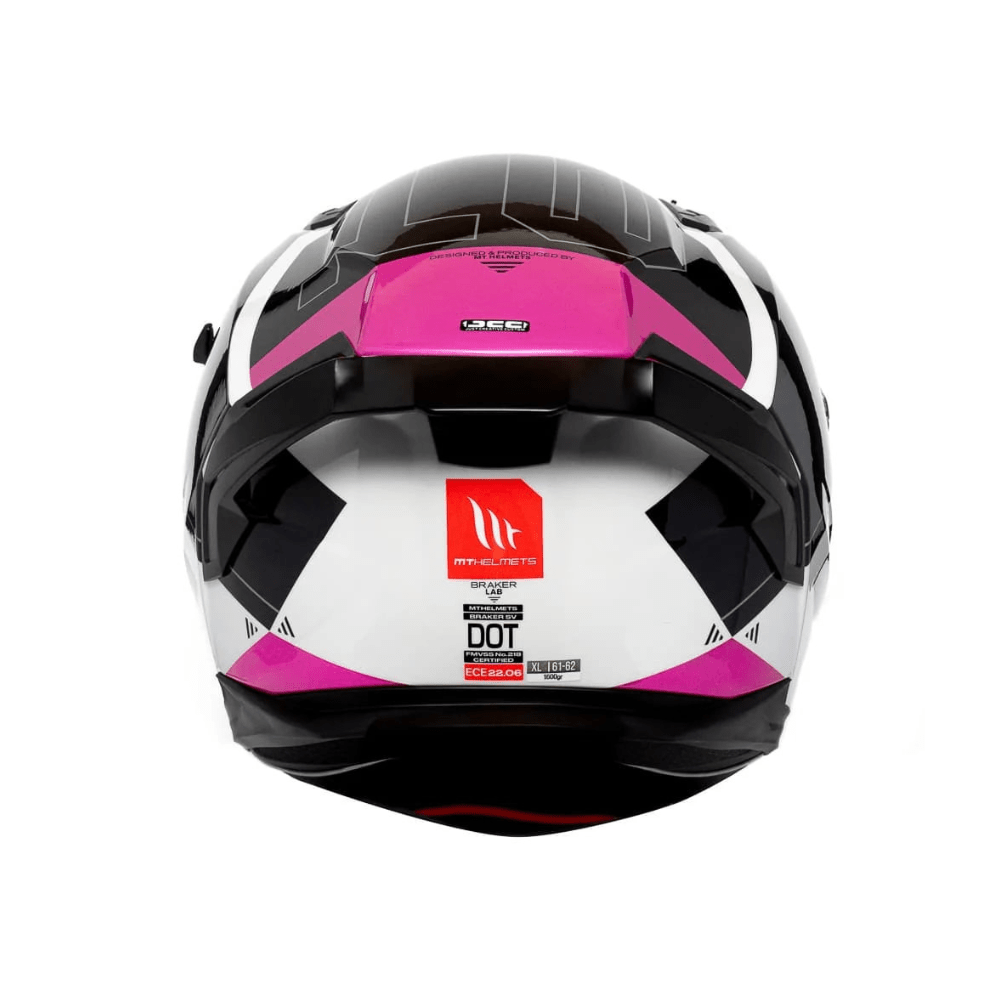 CASCO PARA MOTO MT HELMETS BRAKER SV A8 LAB ROSA BRILLO5