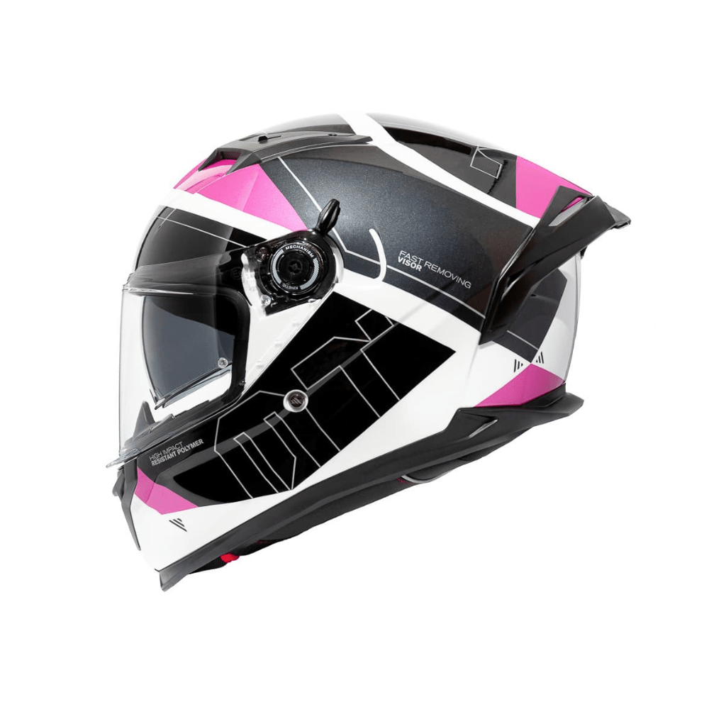 CASCO PARA MOTO MT HELMETS BRAKER SV A8 LAB ROSA BRILLO2