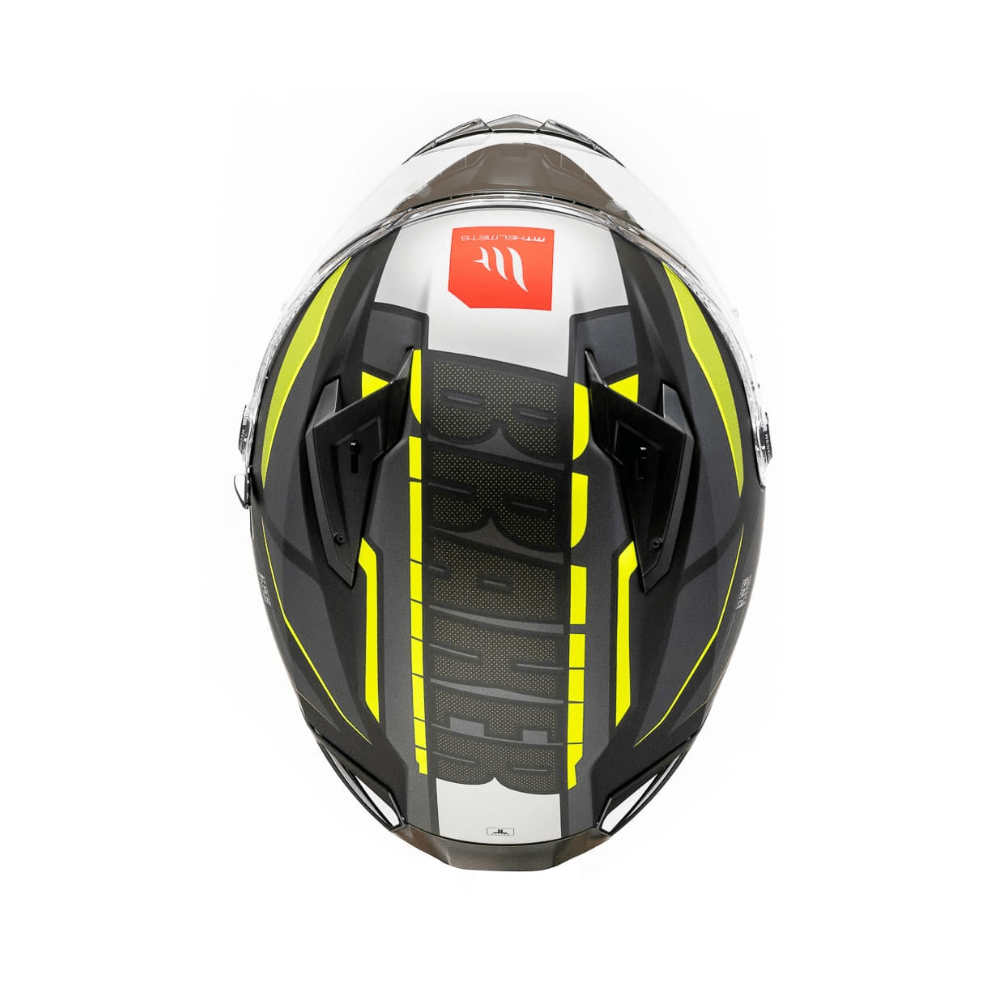CASCO PARA MOTO MT HELMETS BRAKER SV B3 PURSUIT AMARILLO FLÚOR4