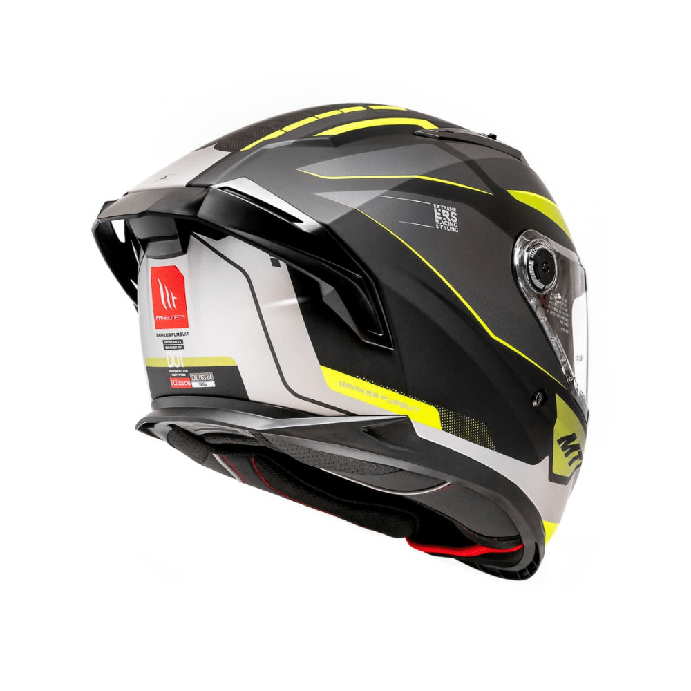 CASCO PARA MOTO MT HELMETS BRAKER SV B3 PURSUIT AMARILLO FLÚOR2
