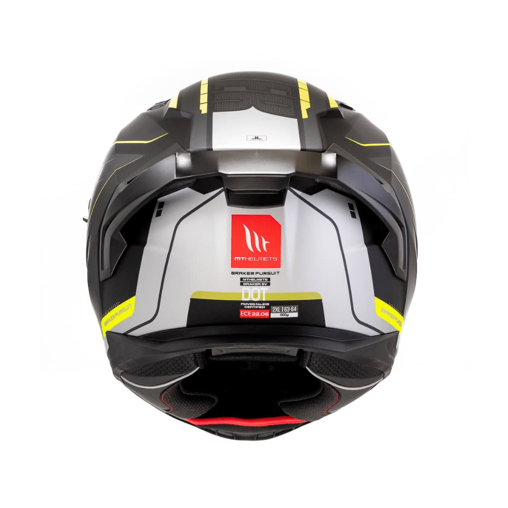 CASCO PARA MOTO MT HELMETS BRAKER SV B3 PURSUIT AMARILLO FLÚOR5