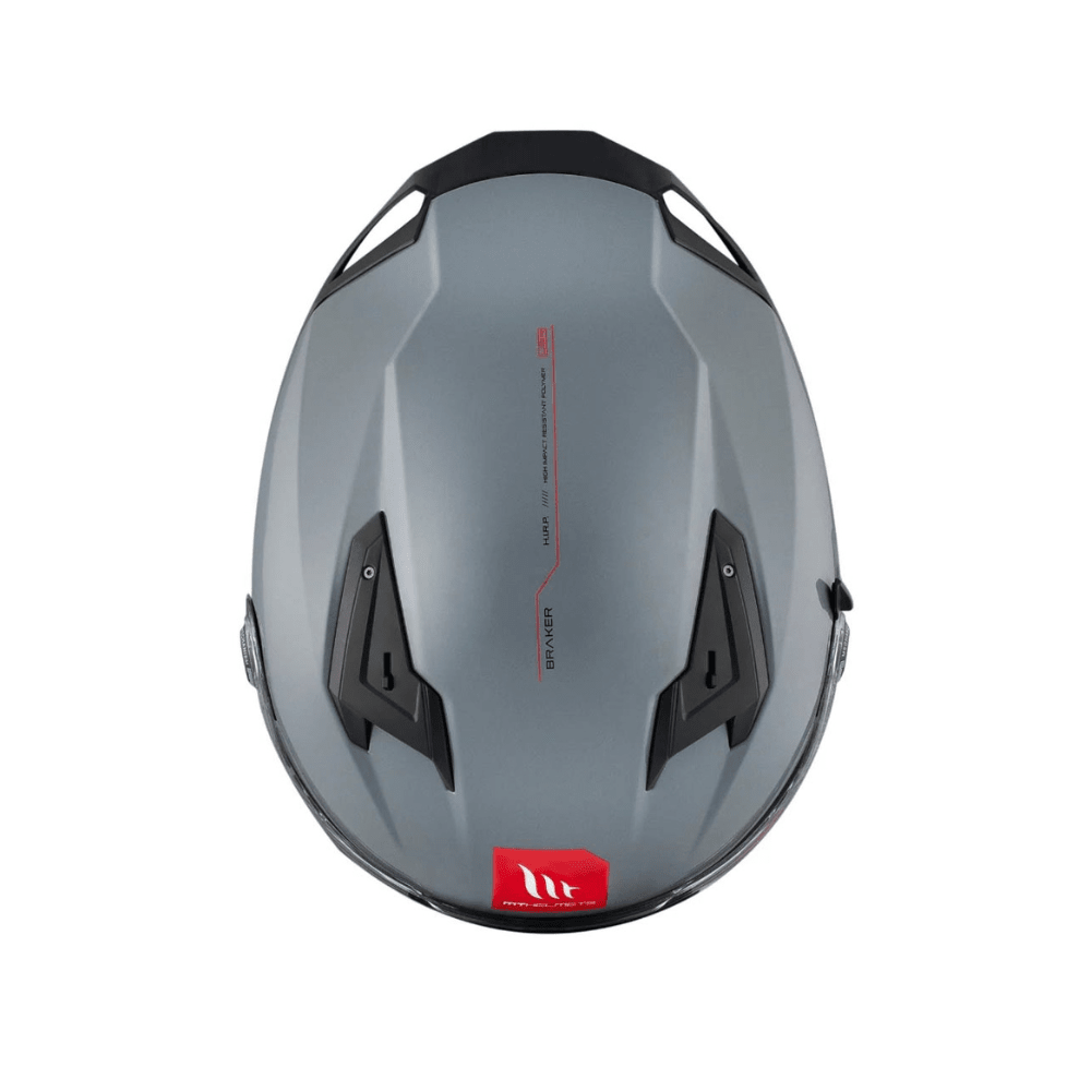 CASCO PARA MOTO MT FF128SV BRAKER SV SOLID A12 GRIS BRILLO3