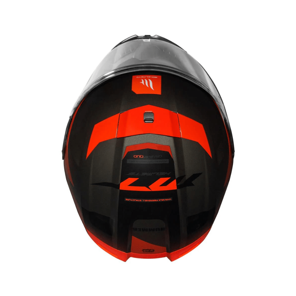 CASCO PARA MOTO MT FF114 HUMMER QUO B5 ROJO BRILLO5