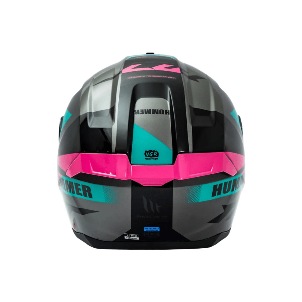 CASCO PARA MOTO  MT FF114 HUMMER QUO C9 ROSA BRILLO3