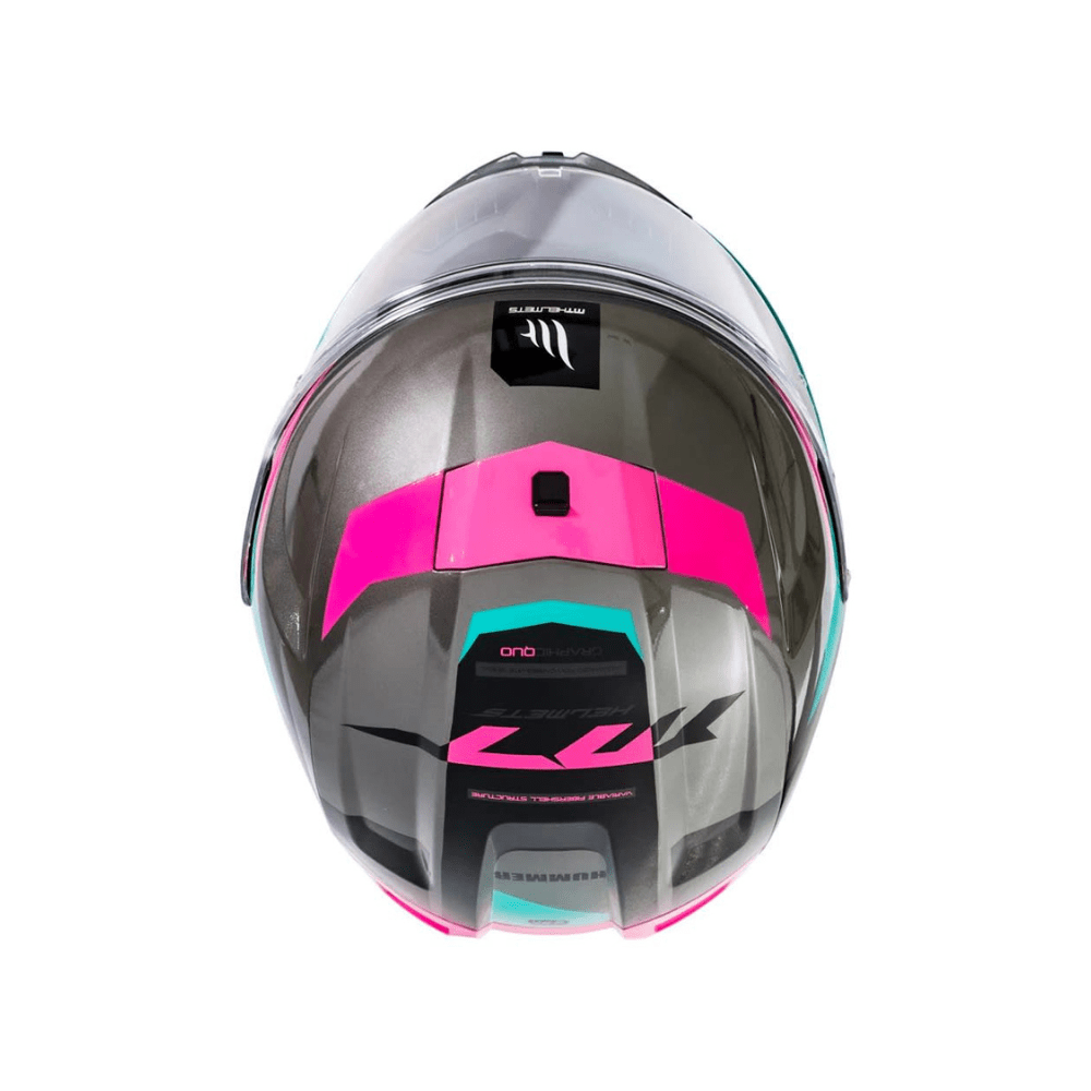 CASCO PARA MOTO  MT FF114 HUMMER QUO C9 ROSA BRILLO6