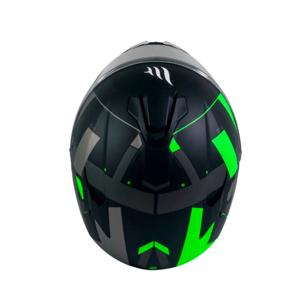 CASCO PARA MOTO MT HELMETS TARGO VENERIS B6 VERDE FLÚOR4