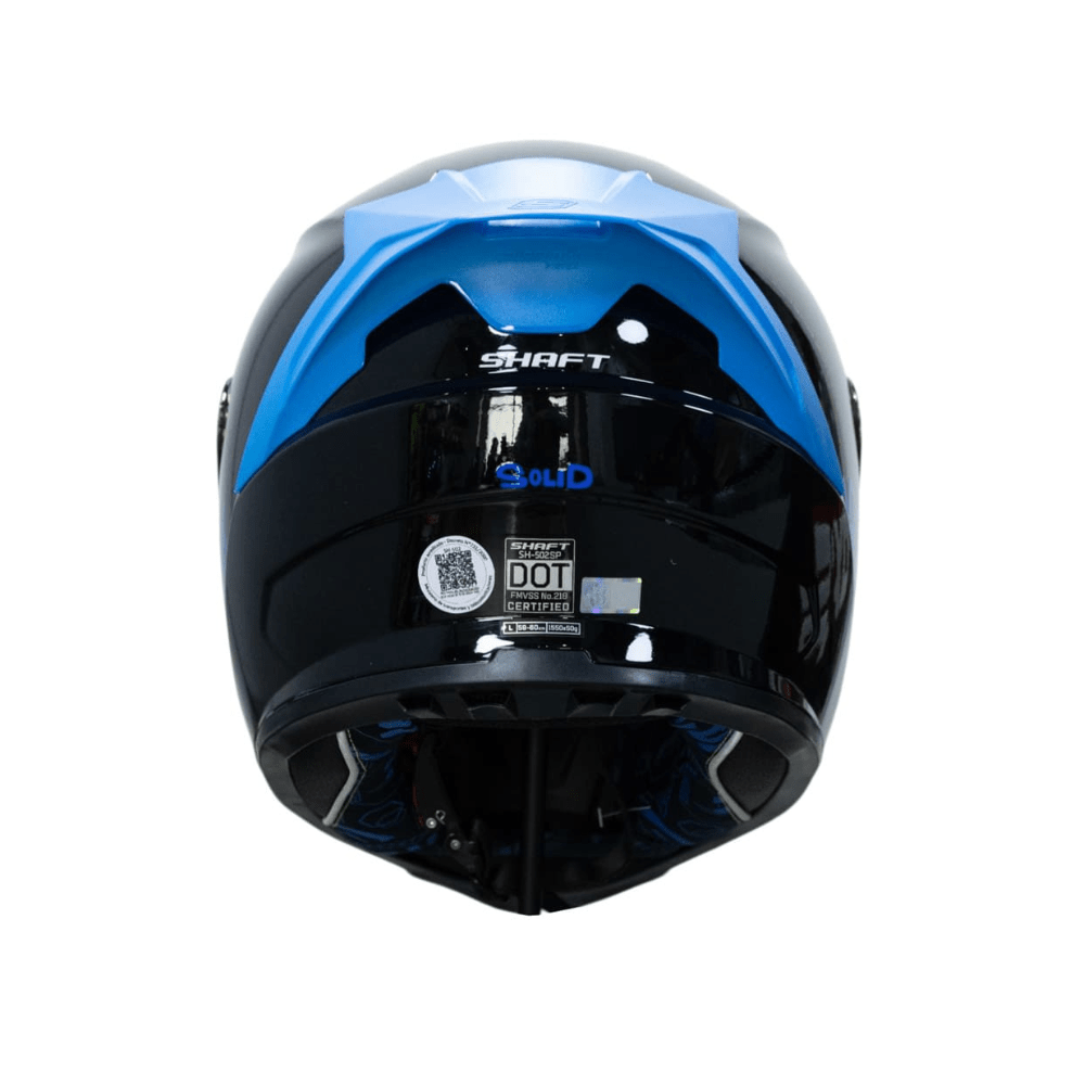 CASCO PARA MOTO SHAFT 502SP SOLID NEGRO AZUL2
