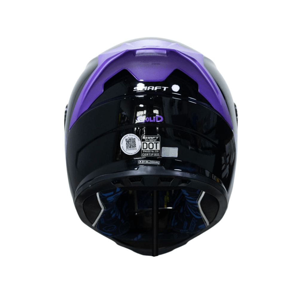 CASCO PARA MOTO SHAFT 502SP SOLID NEGRO MORADO5