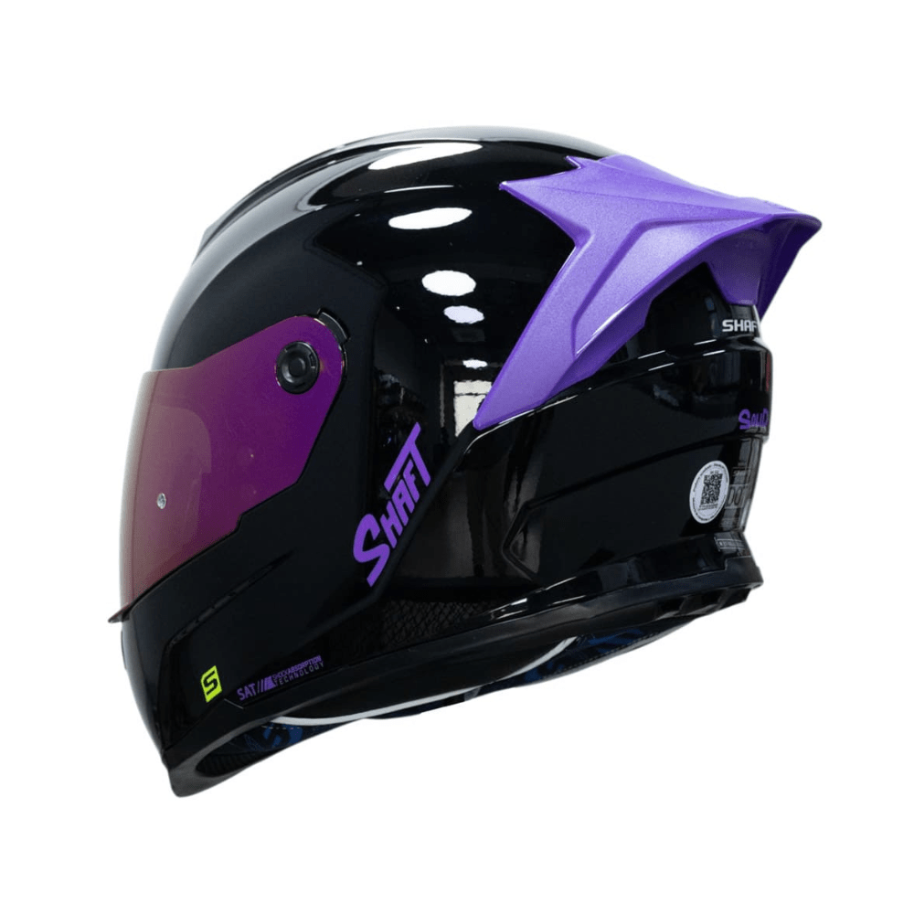 CASCO PARA MOTO SHAFT 502SP SOLID NEGRO MORADO4