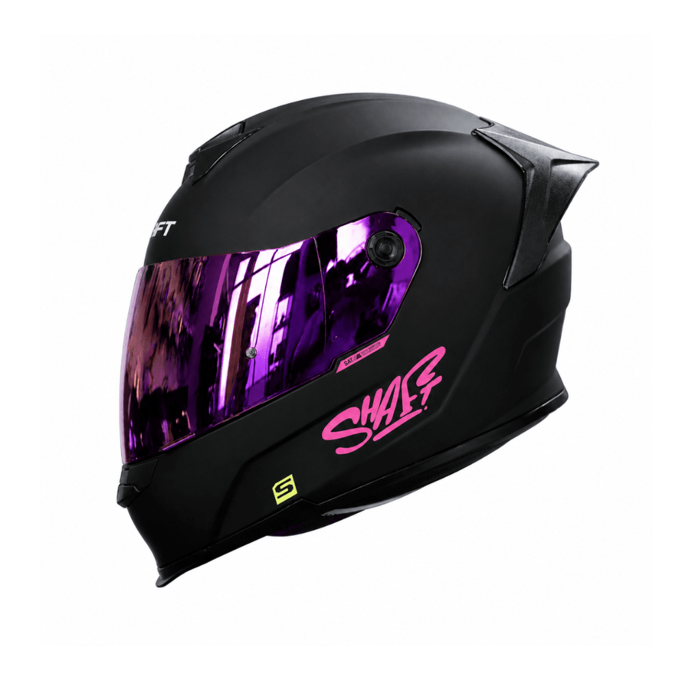 CASCO SHAFT 502SP SOLID NEGRO FUCSIA | CASCO INTEGRAL CERTIFICADO DOT ACREDITADO1