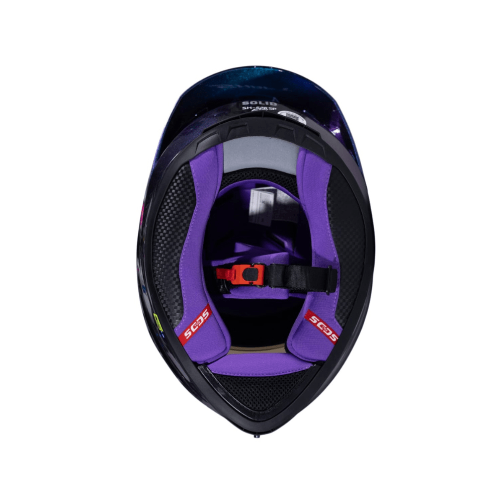CASCO INTEGRAL PARA MOTO SHAFT 526 SP EVO SOLID CAMALEÓN AZUL ECE 22.062