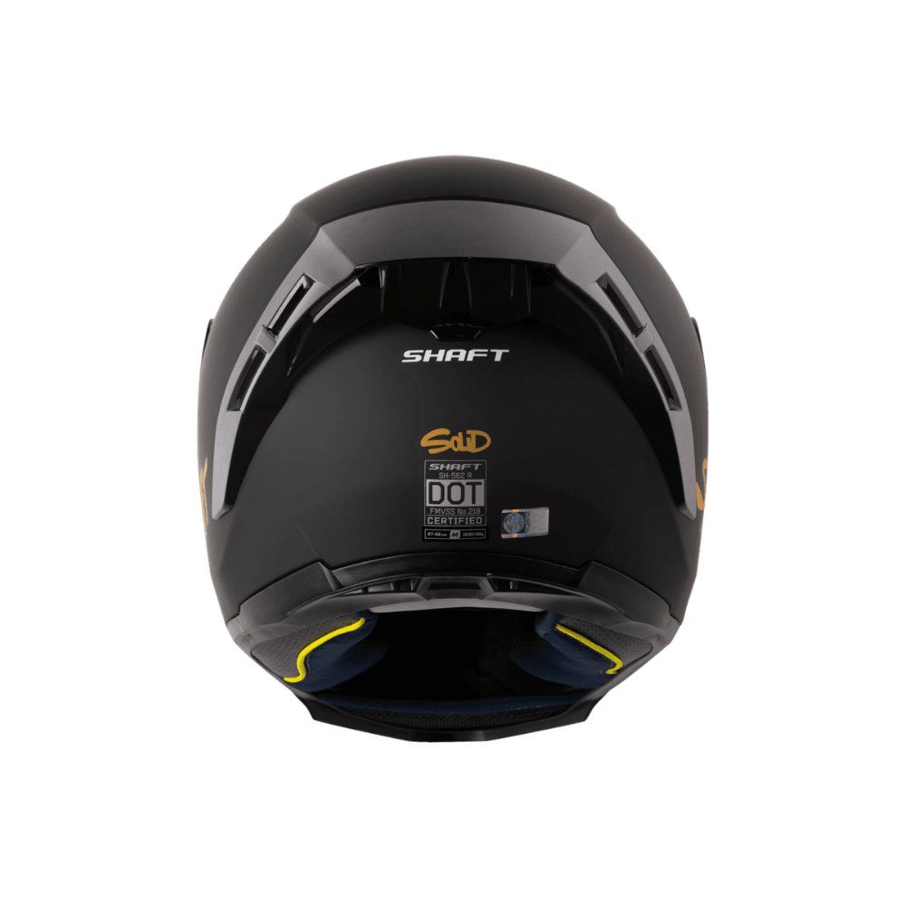 CASCO PARA MOTO SHAFT 562R SOLID NEGRO DORADO2