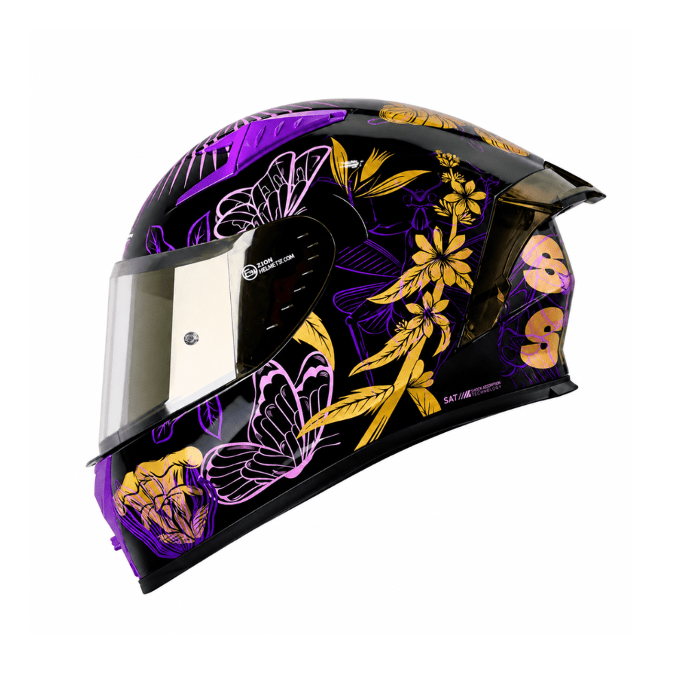 CASCO PARA MOTO SHAFT 526SP SIDE TO SIDE NEGRO DORADO1