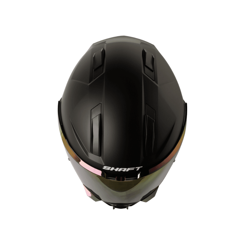 CASCO PARA MOTO SHAFT 595 SOLID NEGRO N7 INTEGRAL3