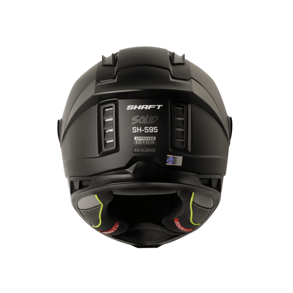CASCO PARA MOTO SHAFT 595 SOLID NEGRO N7 INTEGRAL2
