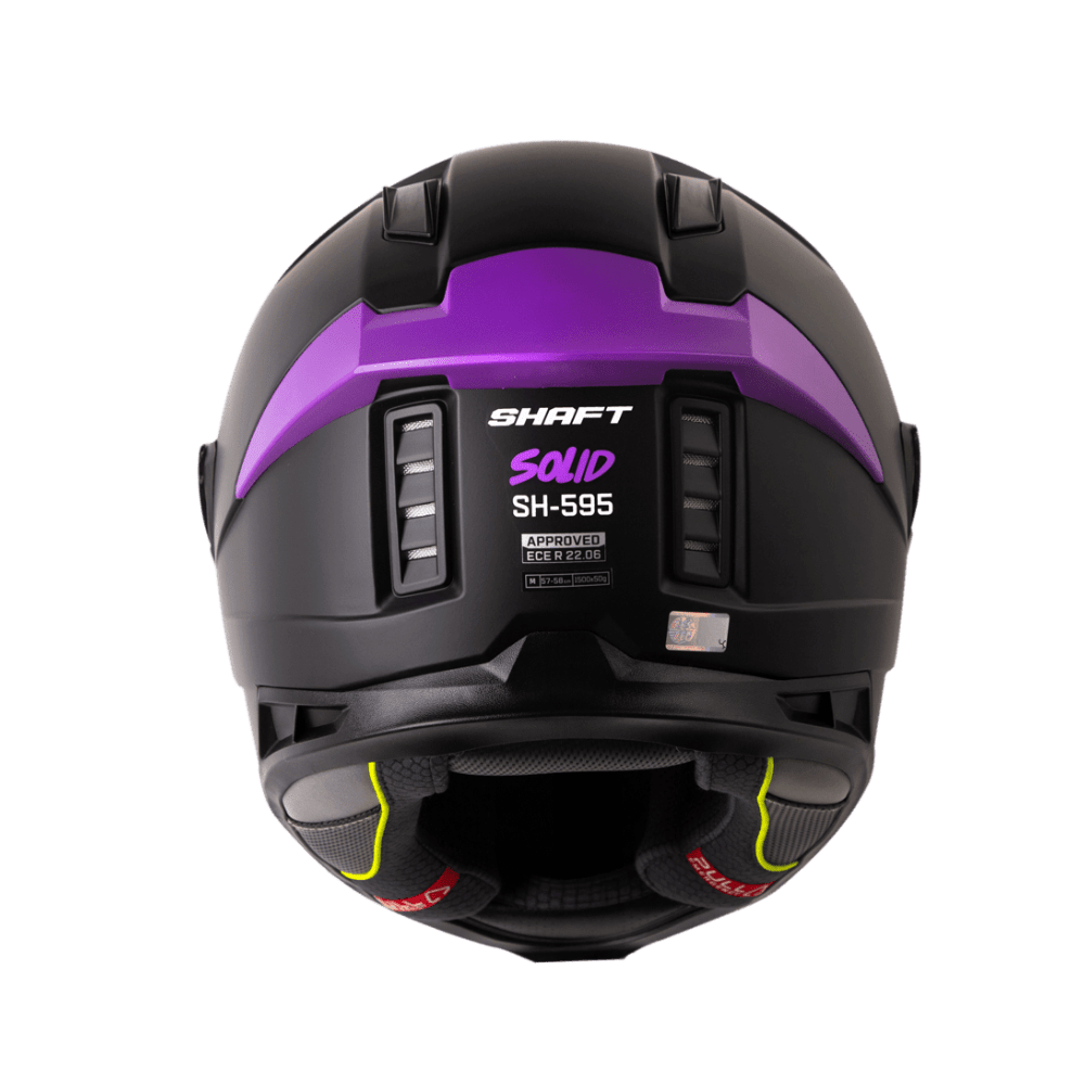 CASCO PARA MOTO SHAFT 595 SOLID NEGRO MORADO3