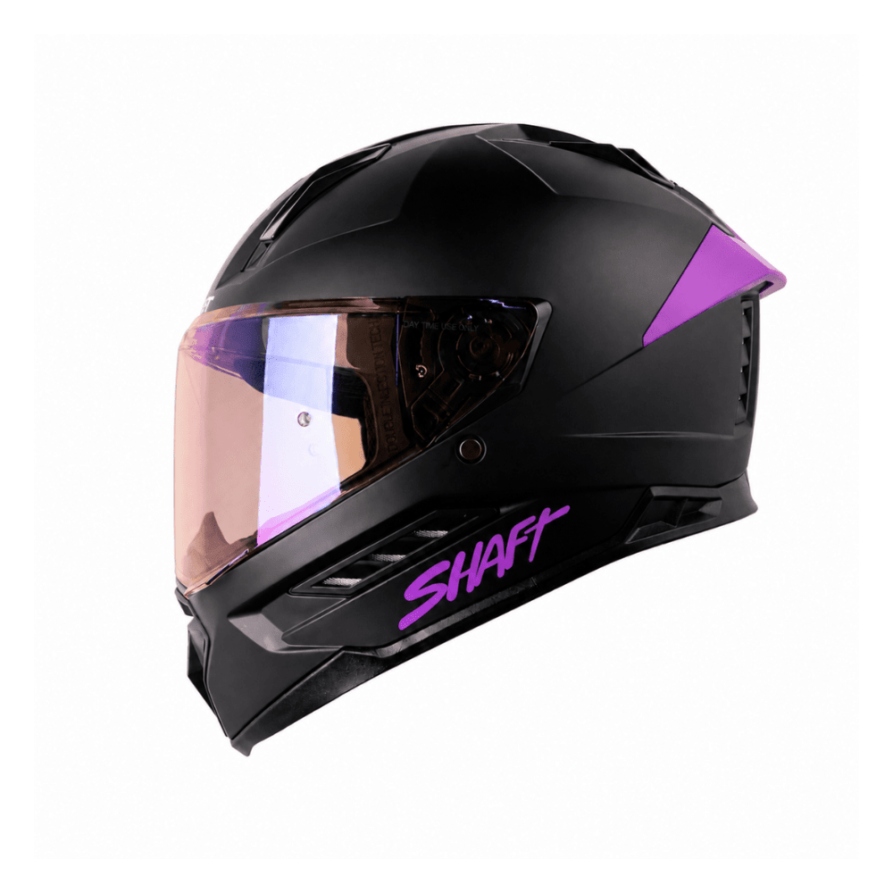 CASCO PARA MOTO SHAFT 595 SOLID NEGRO MORADO1