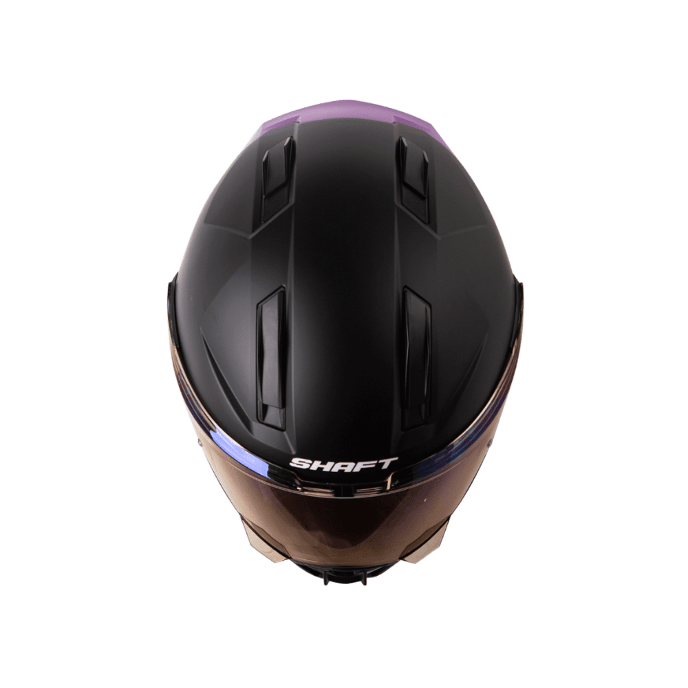 CASCO PARA MOTO SHAFT 595 SOLID NEGRO MORADO2