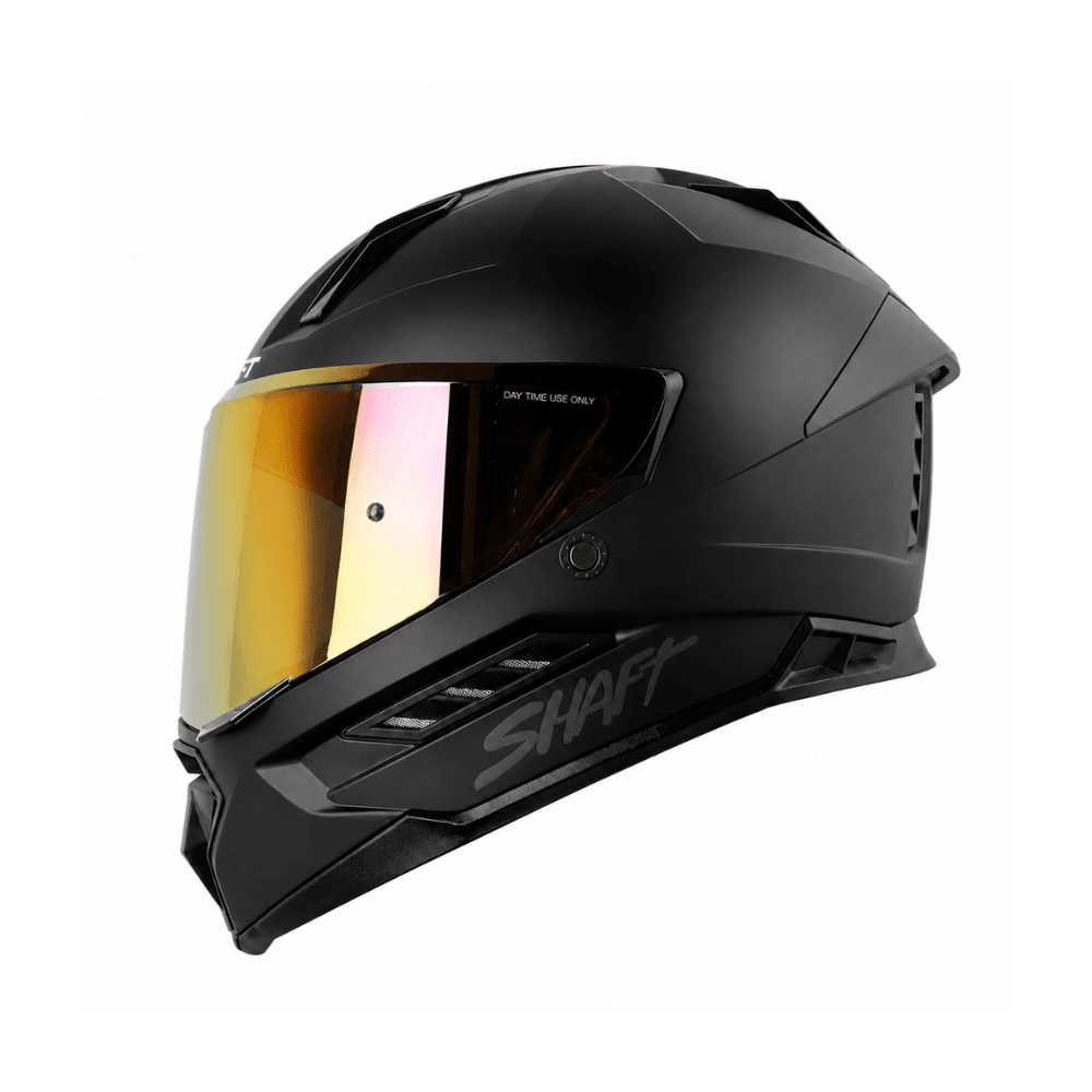 CASCO PARA MOTO SHAFT 595 SOLID NEGRO N7 INTEGRAL1