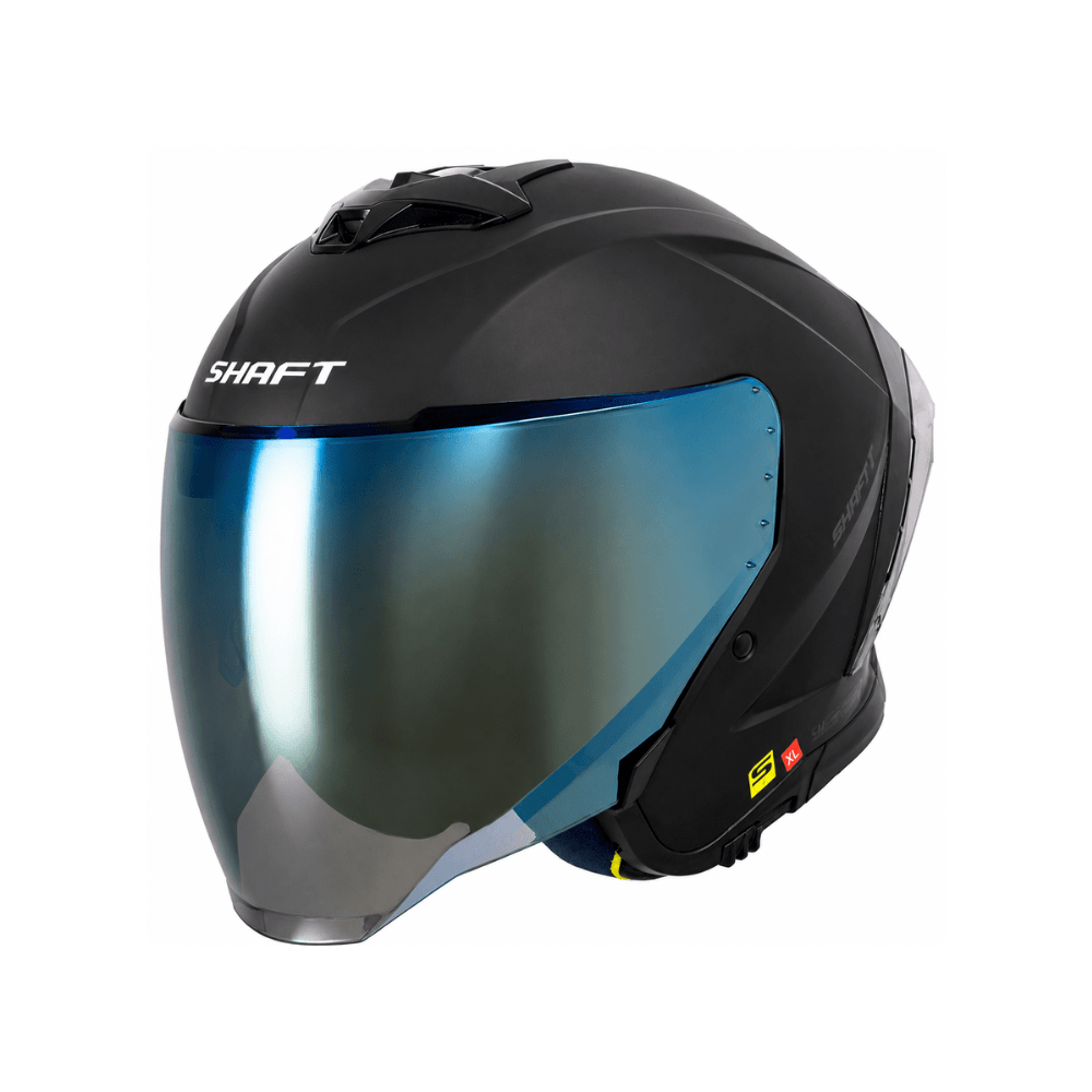 CASCO PARA MOTO SHAFT 246SP SOLID NEGRO GRIS OSCURO ABIERTO2