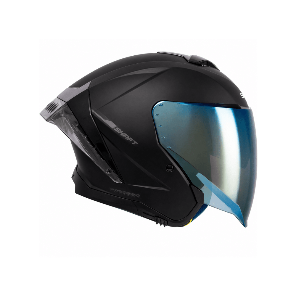 CASCO PARA MOTO SHAFT 246SP SOLID NEGRO GRIS OSCURO ABIERTO3