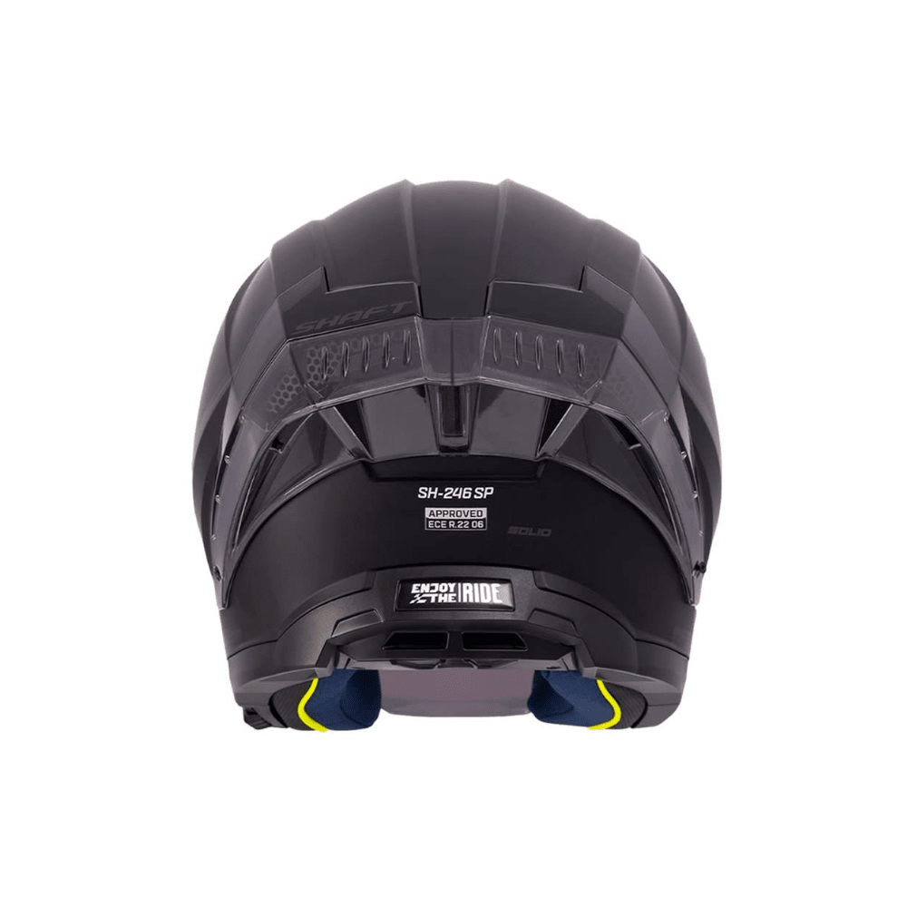 CASCO PARA MOTO SHAFT 246SP SOLID NEGRO GRIS OSCURO ABIERTO4