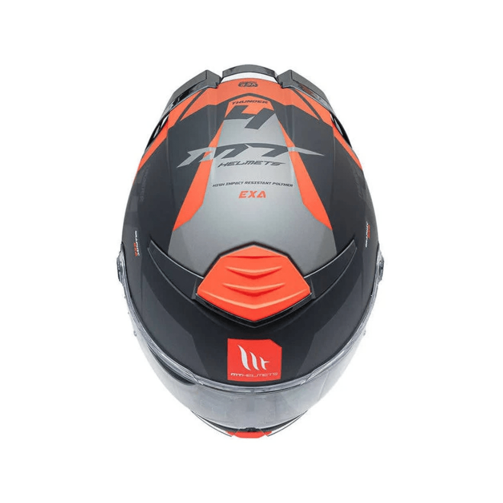 CASCO PARA MOTO MT HELMETS THUNDER 4 SV EXA A5 ROJO MATE6