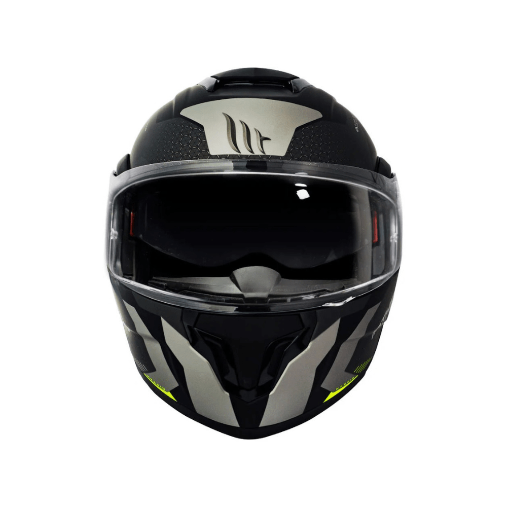 CASCO PARA MOTO MT HELMETS ATOM SV HÍBRIDO F2 AMARILLO FLÚOR3