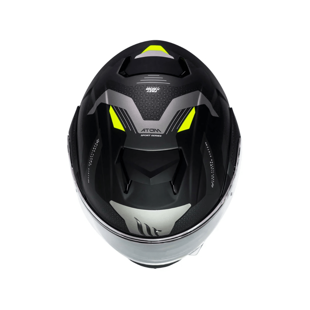 CASCO PARA MOTO MT HELMETS ATOM SV HÍBRIDO F2 AMARILLO FLÚOR4