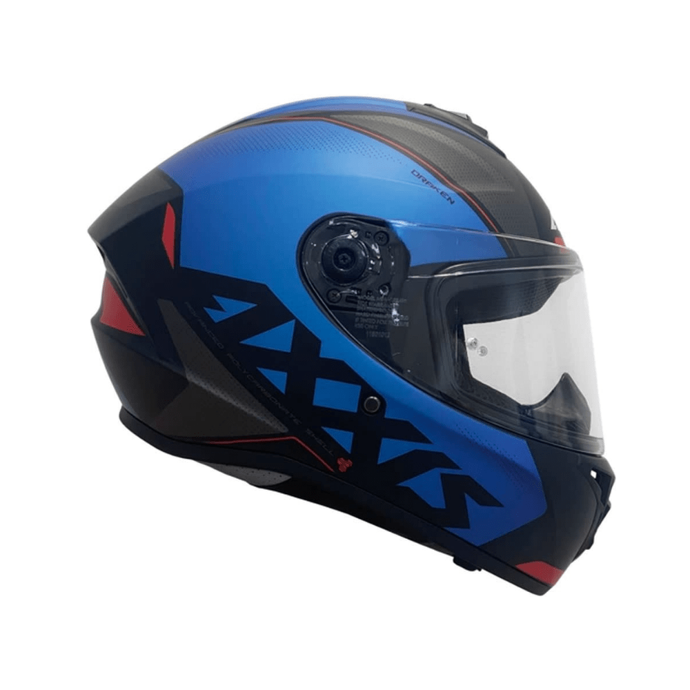 CASCO PARA MOTO AXXIS FF112D DRAKEN S GEAR E7 AZUL MATE3