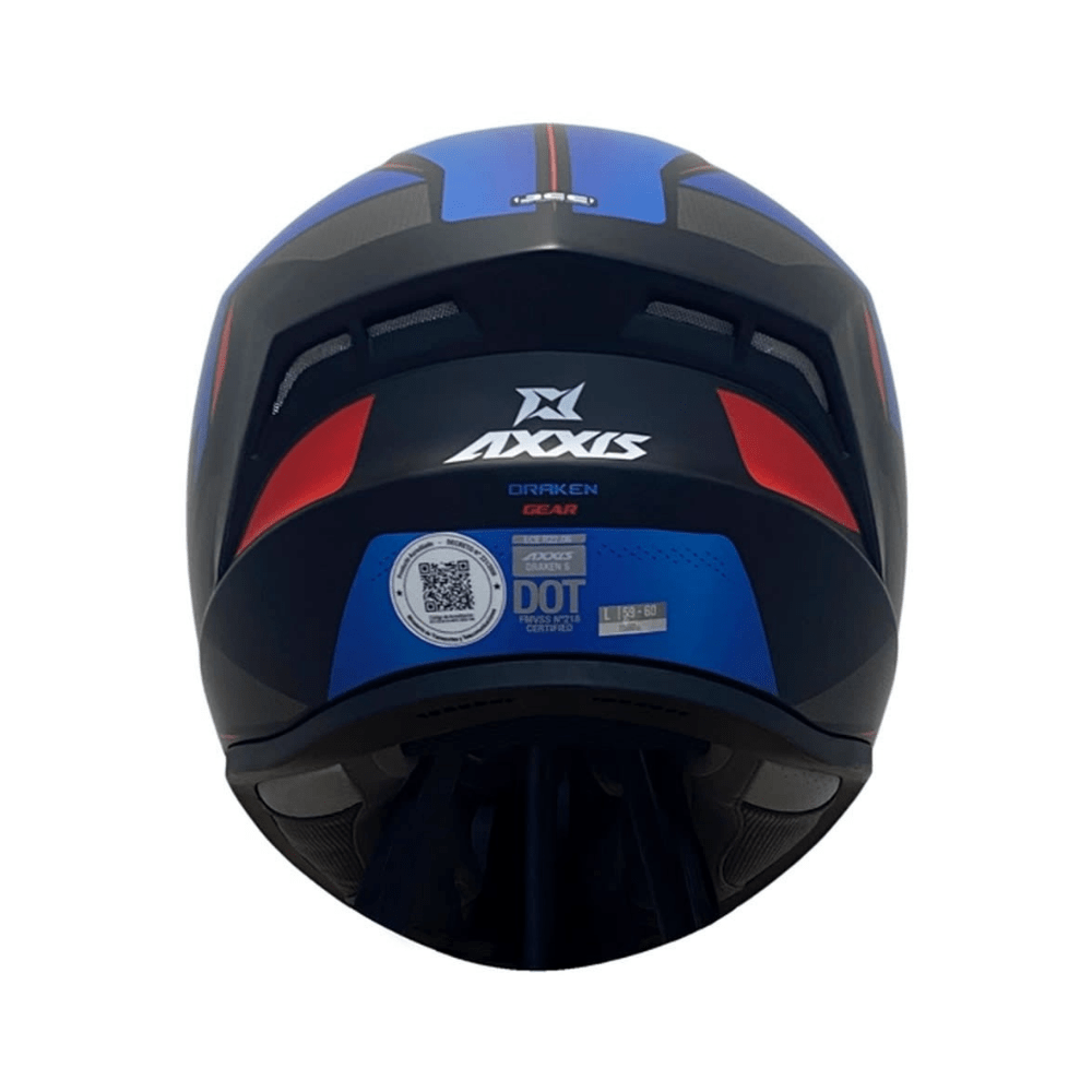CASCO PARA MOTO AXXIS FF112D DRAKEN S GEAR E7 AZUL MATE7