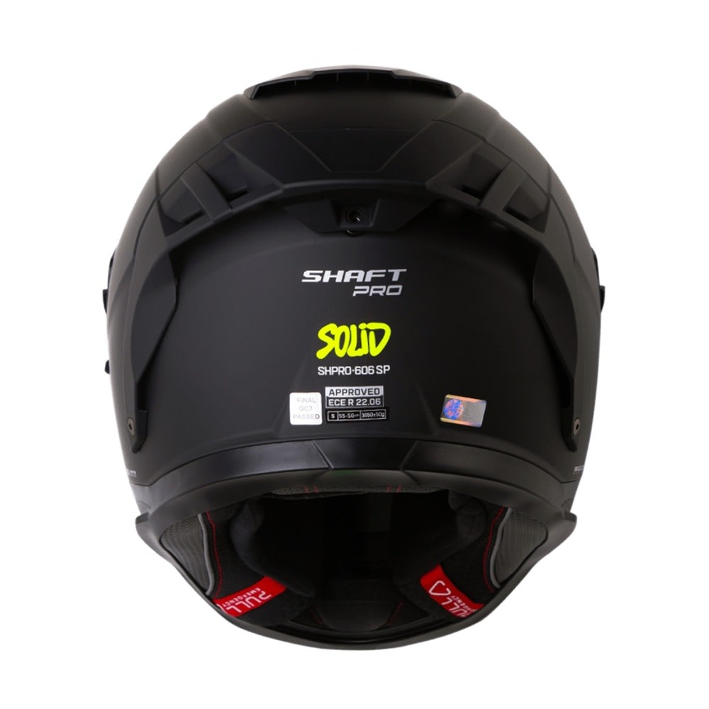 CASCO SHAFT PRO 606SP SOLID NEGRO AMARILLO INTEGRAL CON SUN VISOR | SEGURIDAD Y ESTILO DEPORTIVO3