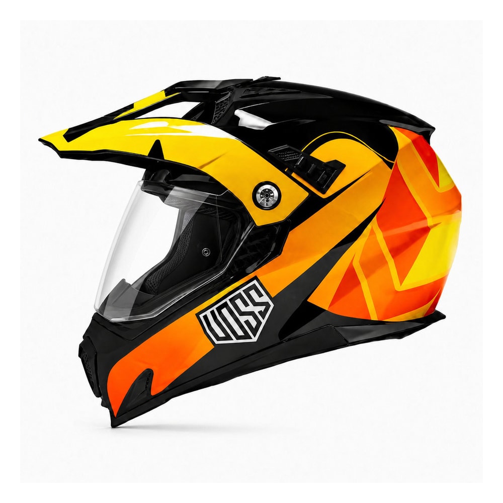 CASCO VOSS 601 D2 MULTIPROPÓSITO NARANJO | DOBLE VISOR Y HOMOLOGACIÓN CHILENA1