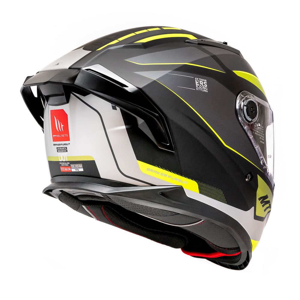 CASCO MT HELMETS BRAKER SV B3 PURSUIT AMARILLO FLÚOR | CASCO INTEGRAL CERTIFICADO ECE 22.063