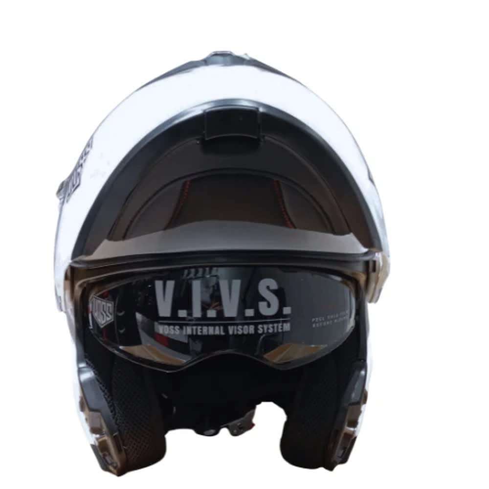 CASCO ABATIBLE VOSS 580 BLANCO | DOBLE VISOR, CERTIFICACIÓN ECE 22.05 Y DOT3