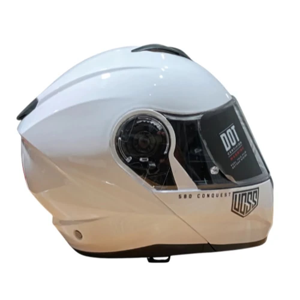 CASCO ABATIBLE VOSS 580 BLANCO | DOBLE VISOR, CERTIFICACIÓN ECE 22.05 Y DOT2