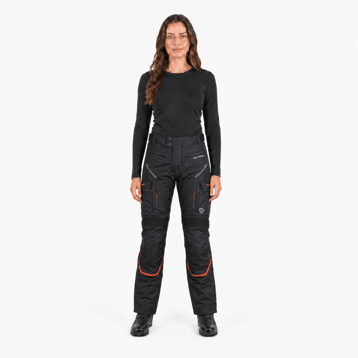 PANTALÓN OCTANE SUSPENSION NEGRO ROJO | PROTECCIÓN Y RENDIMIENTO2