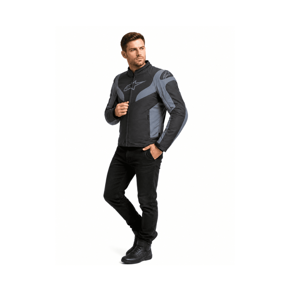 CHAQUETA PARA MOTO ALPINESTARS RX-3 CON PROTECCIONES NEGRA Y GRIS2